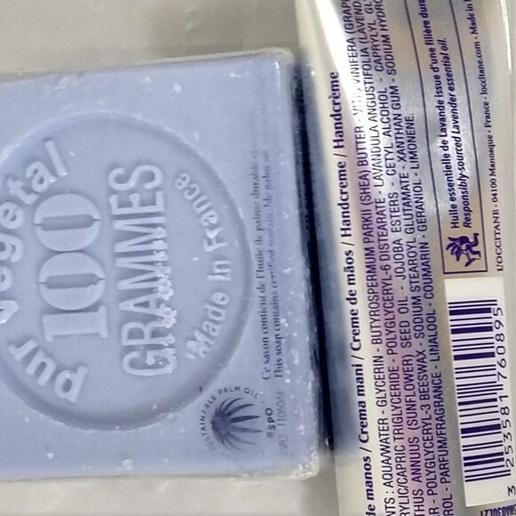 L'Occitane Lavender Hand Cream & Savon Body Soap 30ML X 2 NEW - Picture 4 of 5